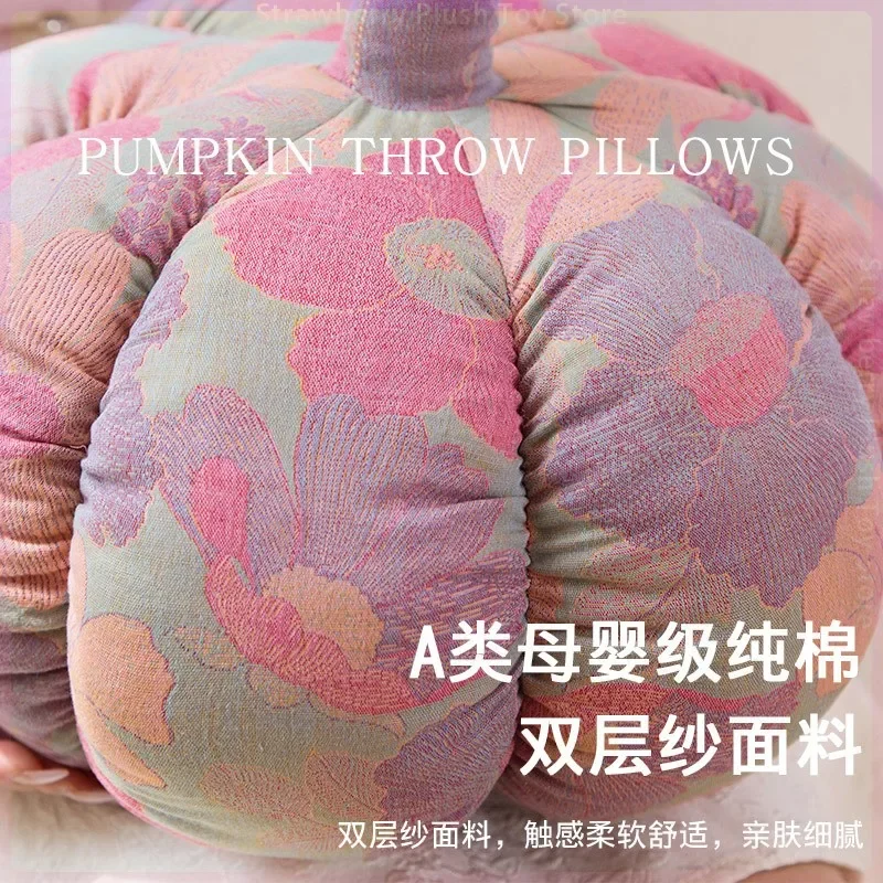 New Halloween Decor Colorful Pumpkin Plush Toys Soft Stuffed Plant Plushie Throw Pillow Sofa Chair Cushion For Girls Xmas Gifts