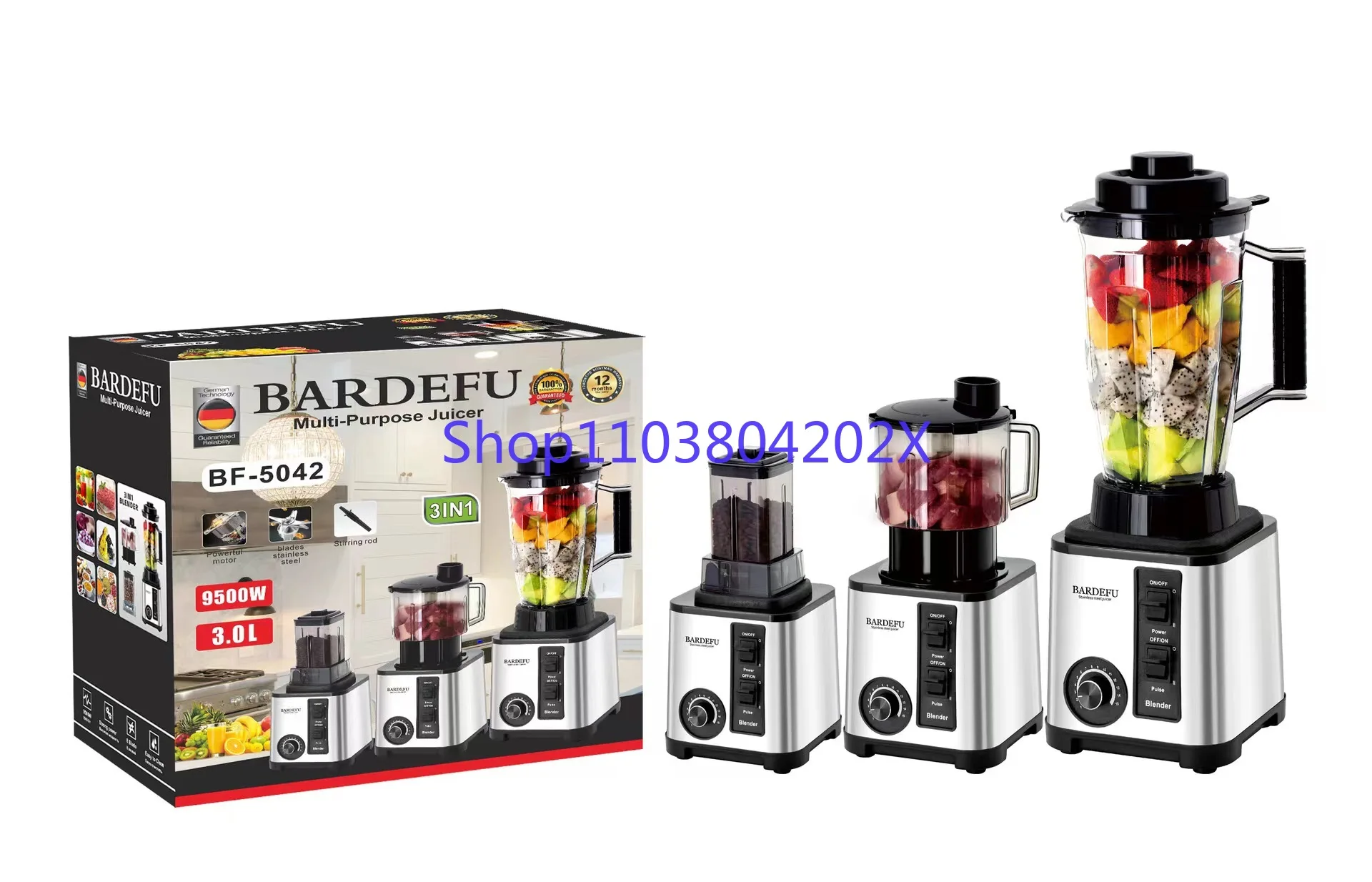 In stock 2.5L 3L 9500W plastic and stainless steel Smoothies Wholesale Commercial Home Blender New Arrival Blender