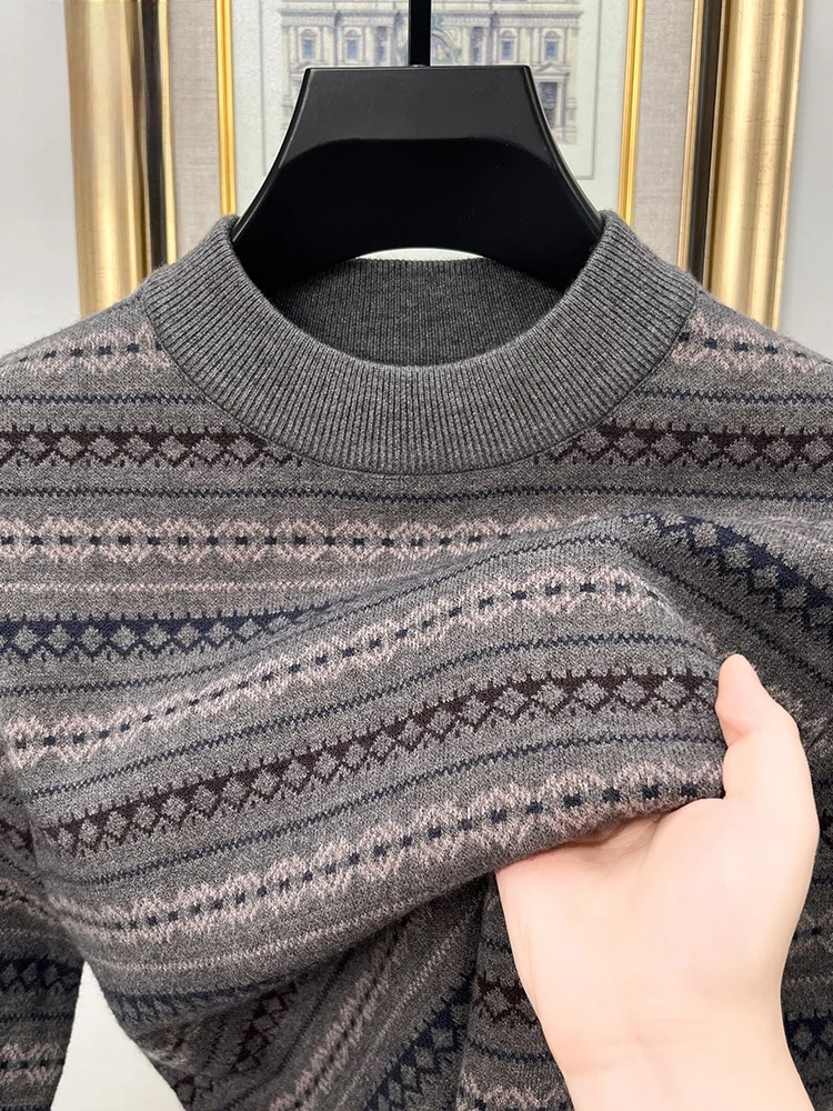 

Rn Casual Thiened Round Ne Вязаный свитер Мужской базовый слой Winter Faion Commute Sle Полиэстер Смесь Long Sve