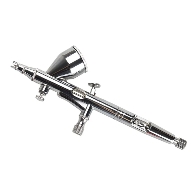 Professional Dual Action Gravity Airbrush Kit for Airbrush Painting, Tattoo, Cake Decorating with 0.2mm/0.3mm/0.5mm Nozzles
