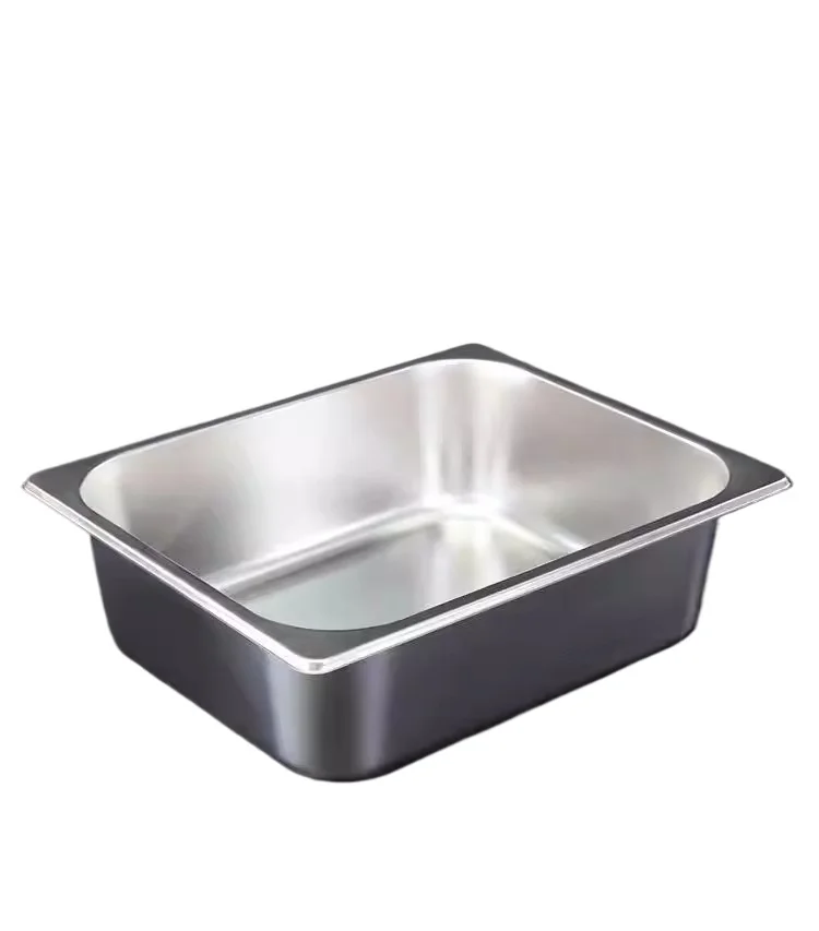 Stainless steel cold vegetable basin with flip cover double-layer thermal insulation cooked food fresh-keeping box square