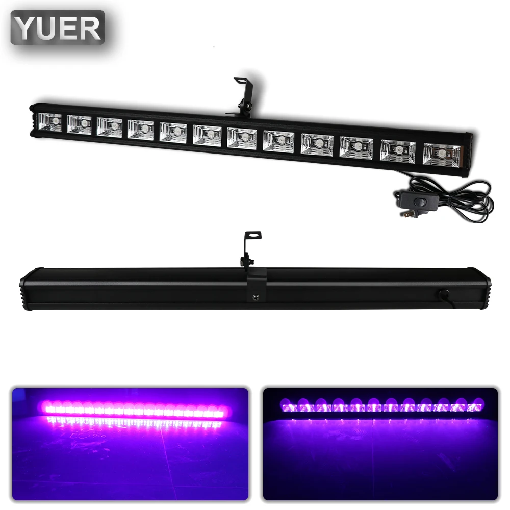 violet black lights palco wall washer spot light stage backlight par lamp festa natal disco dj 30w 12 led uv 01