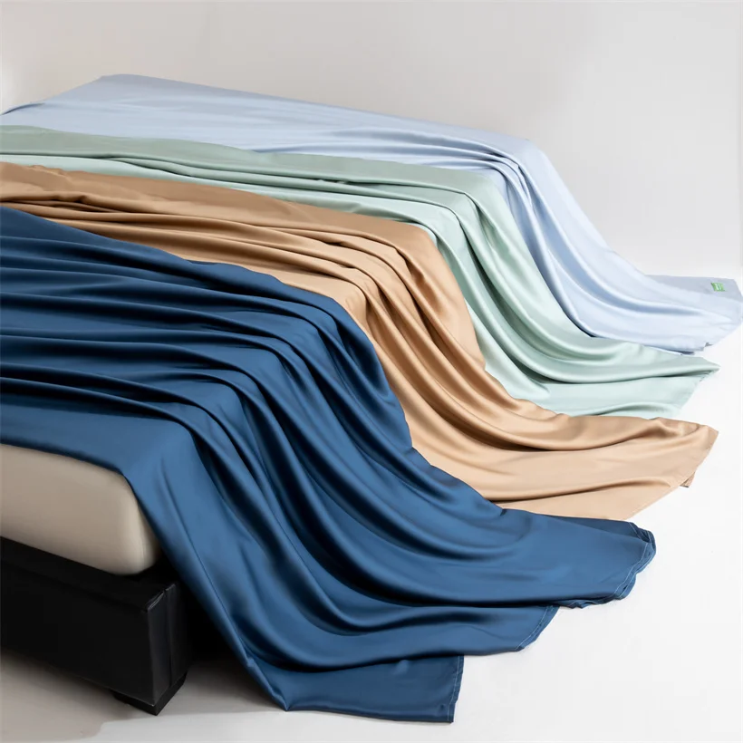 Natural 100% Mulberry Silk Bed Sheet Set or Only 1 Pcs Flat Sheet Luxury Sheets High End Single Double Queen King Size Bed Linen