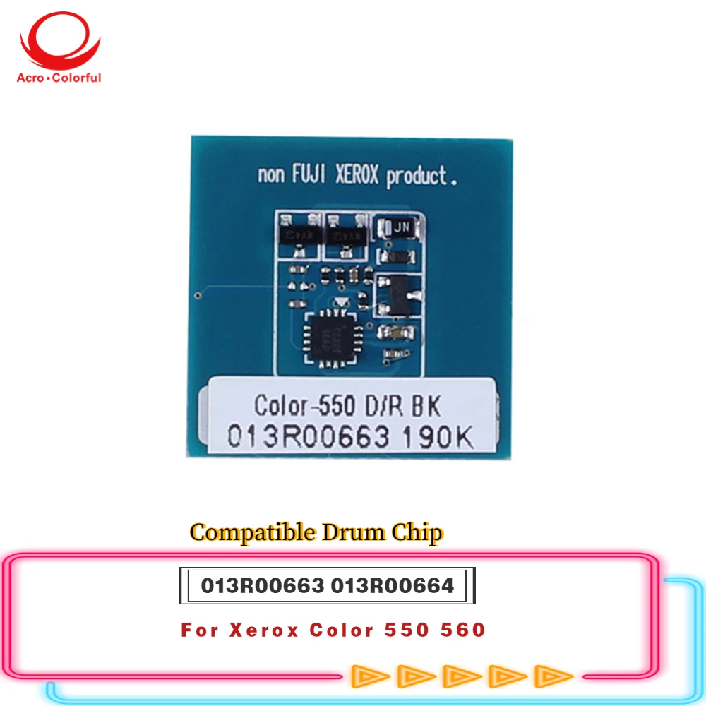 Compatible 013R00663 013R00664 Drum Chip For Xerox Color 550 560 Printer Copier Cartridge