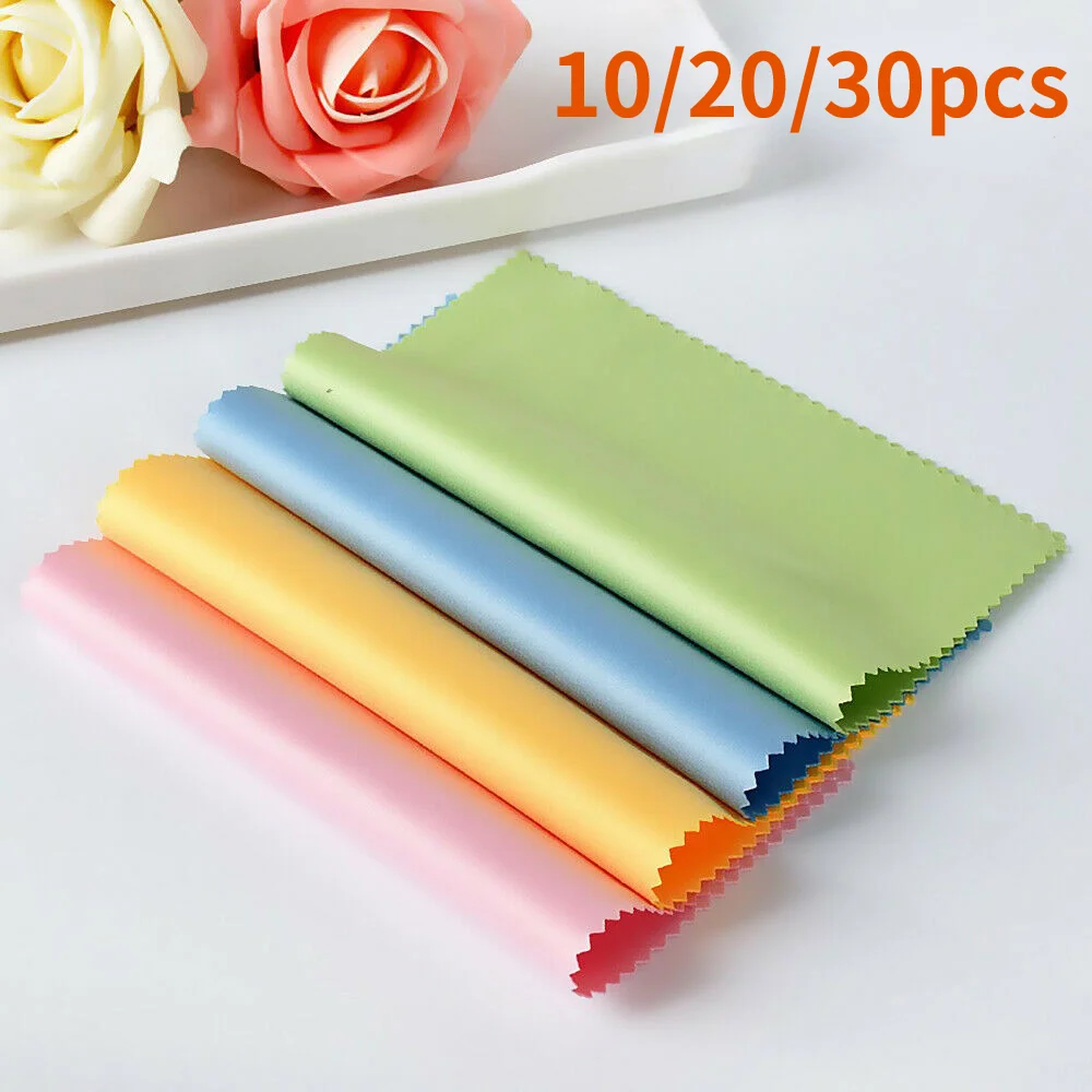 

10/20/30Pcs Microfiber Mobile Phone Screen Camera Lens Glasses Square Cleaning Cloth Cleaning Products Home Accessories