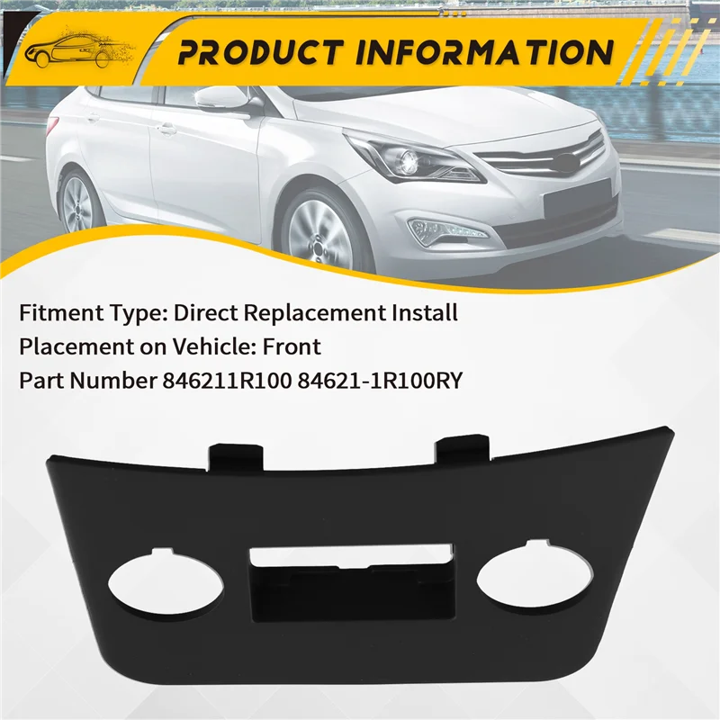 แน่นสําหรับ Hyundai Solaris 2011-2013 กรอบด้านหน้า USB รถคอนโซล 846211R100 84621-1R100RY Central USB แผง