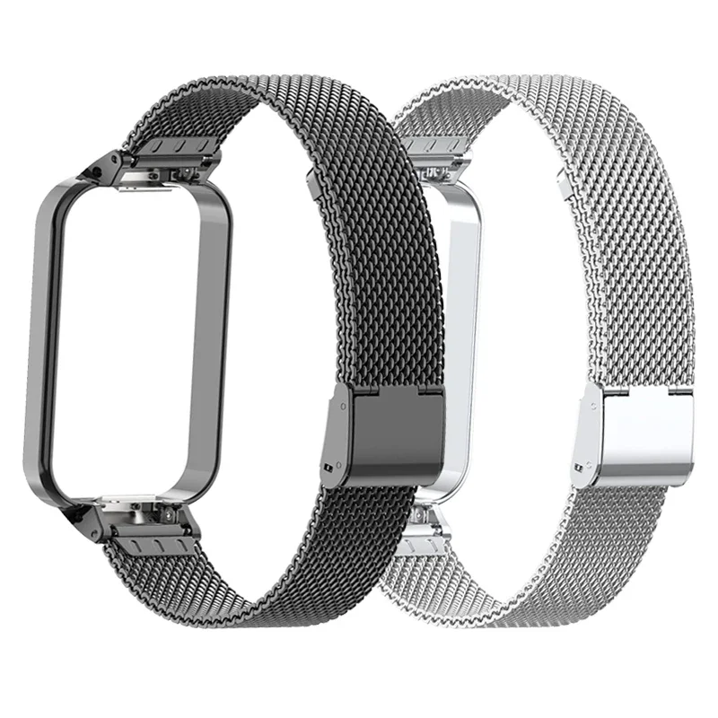 

Металлический ремешок, защитный чехол для Mi Band 8 Active, ремешок для mi band 8 active, браслет для xiaomi miband 8 active, корпус, рамка