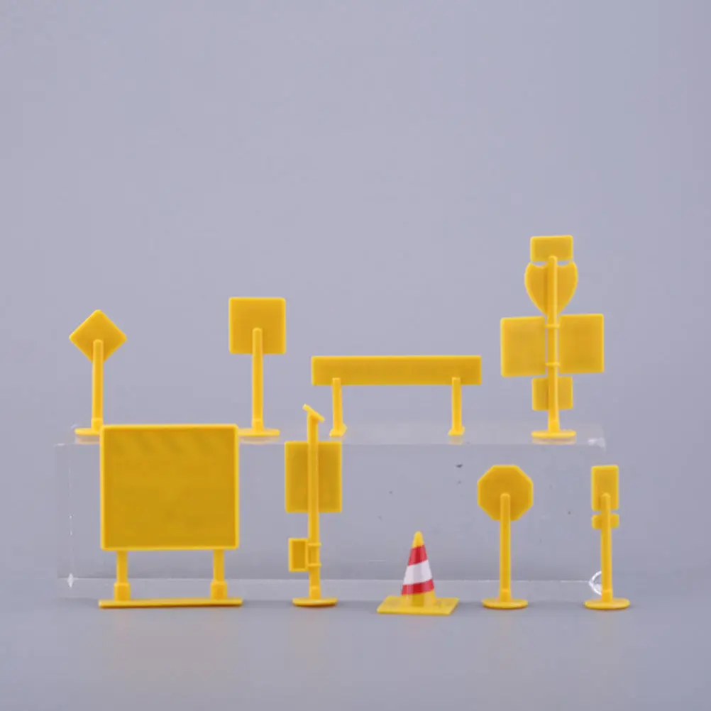 

Набор миниатюрных дорожных знаков для детей: имитация дорожных знаков для ролевых игр, раннего развития, школьных учебных пособий, декор для симуляции дорожных заграждений