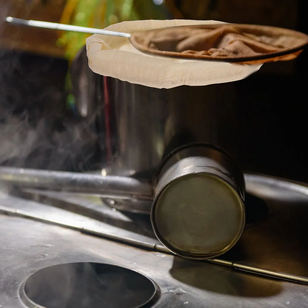 

2Pcs Cotton Filter Bags Nut Milk Bag for Straining Juicing Soy Milk Coffee Yogurt Fine Mesh Food Strainer Reusable