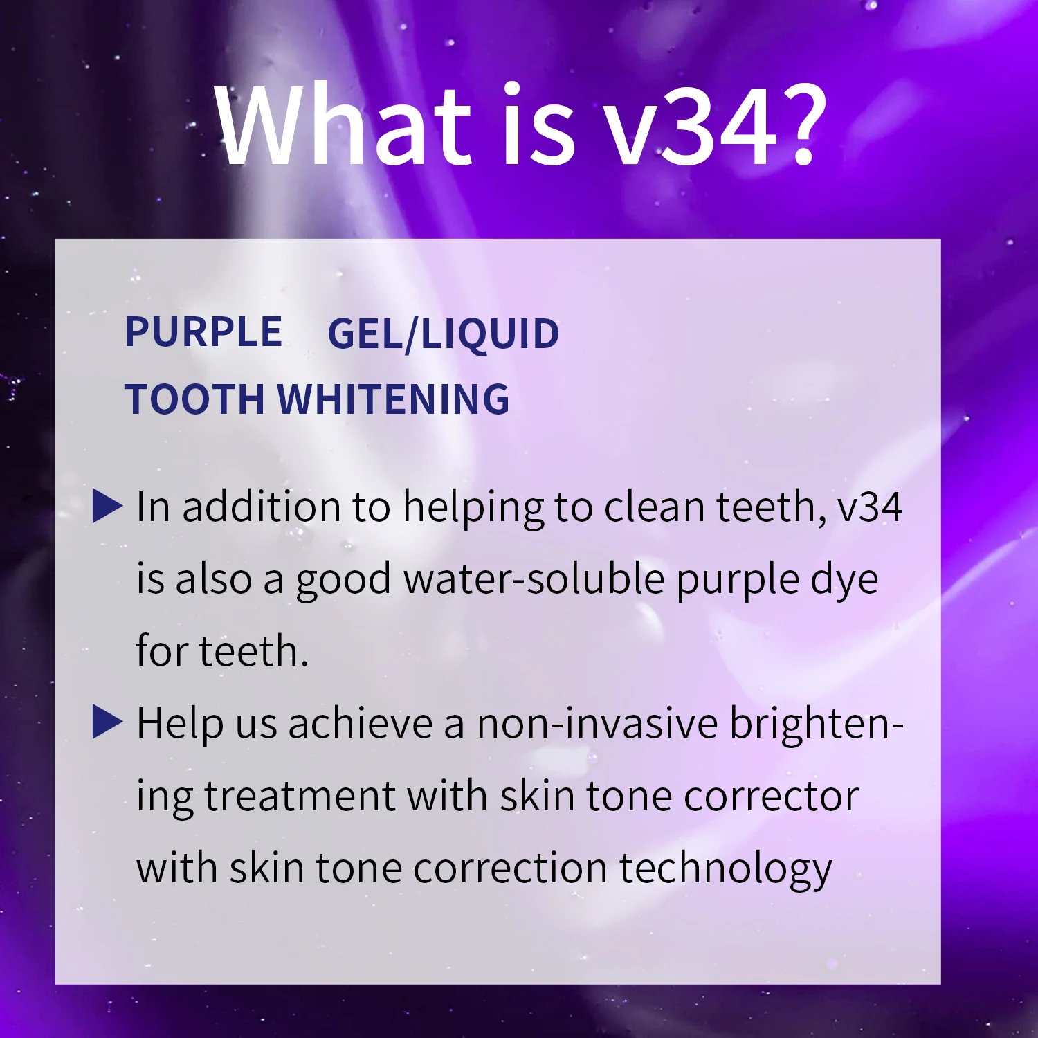 V34 Colour Corrector Serum Toothpaste Teeth Whitening Teeth Enamel Fresh Cleaning Teeth Professional Dental Whitening Hygiene