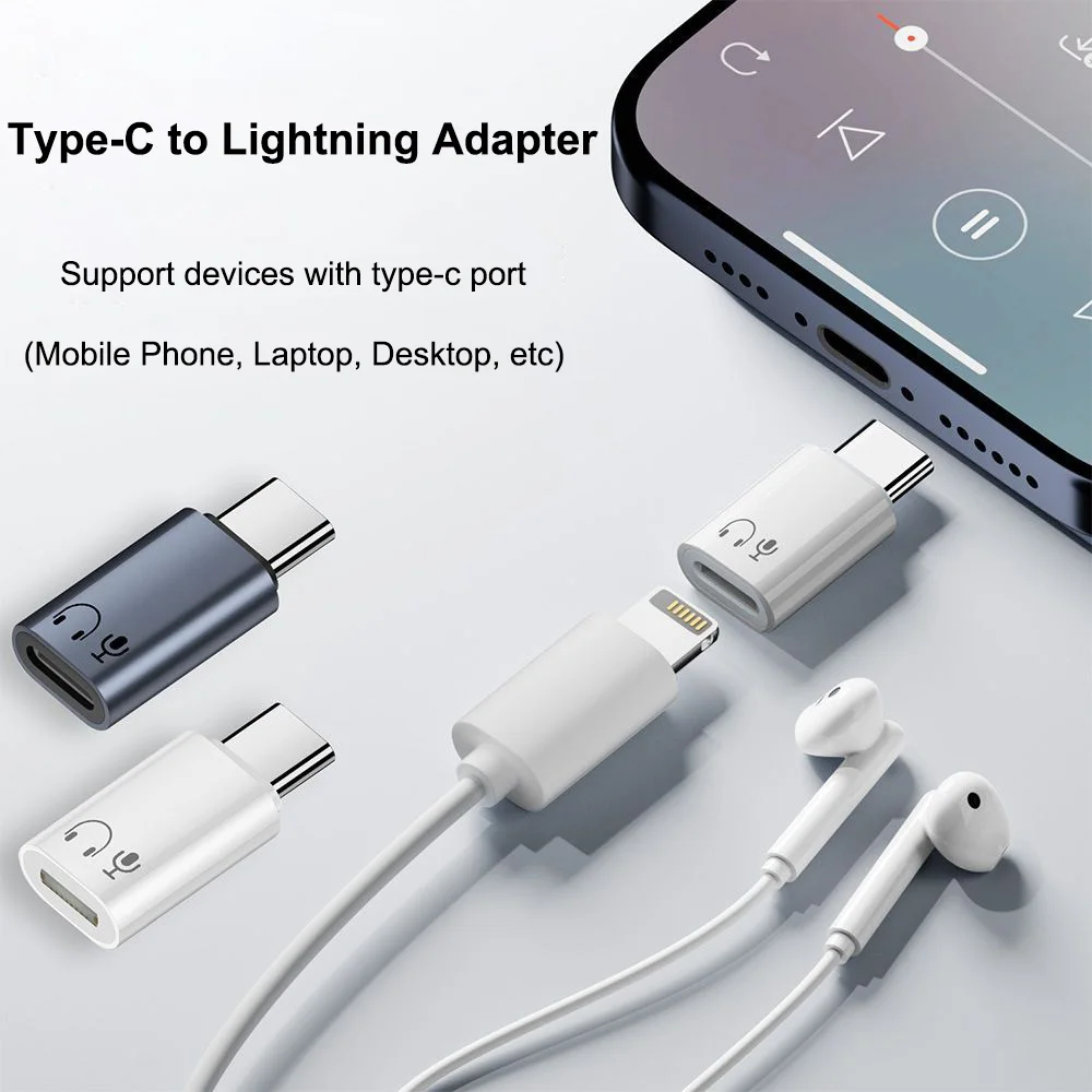 RGEEK IOS أنثى إلى نوع C ذكر محول ل Xiaomi هواوي POCO السلكية سماعة محول OTG USBC إلى البرق سماعة الصوت AUX