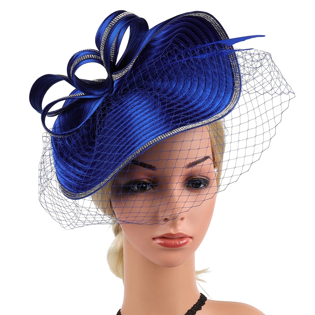 خمر الزفاف الفاسناتور القبعات النساء الشعر الاصطناعي قطع زينة حفل زفاف الشاي متأنق عصري قبعة الفرقة