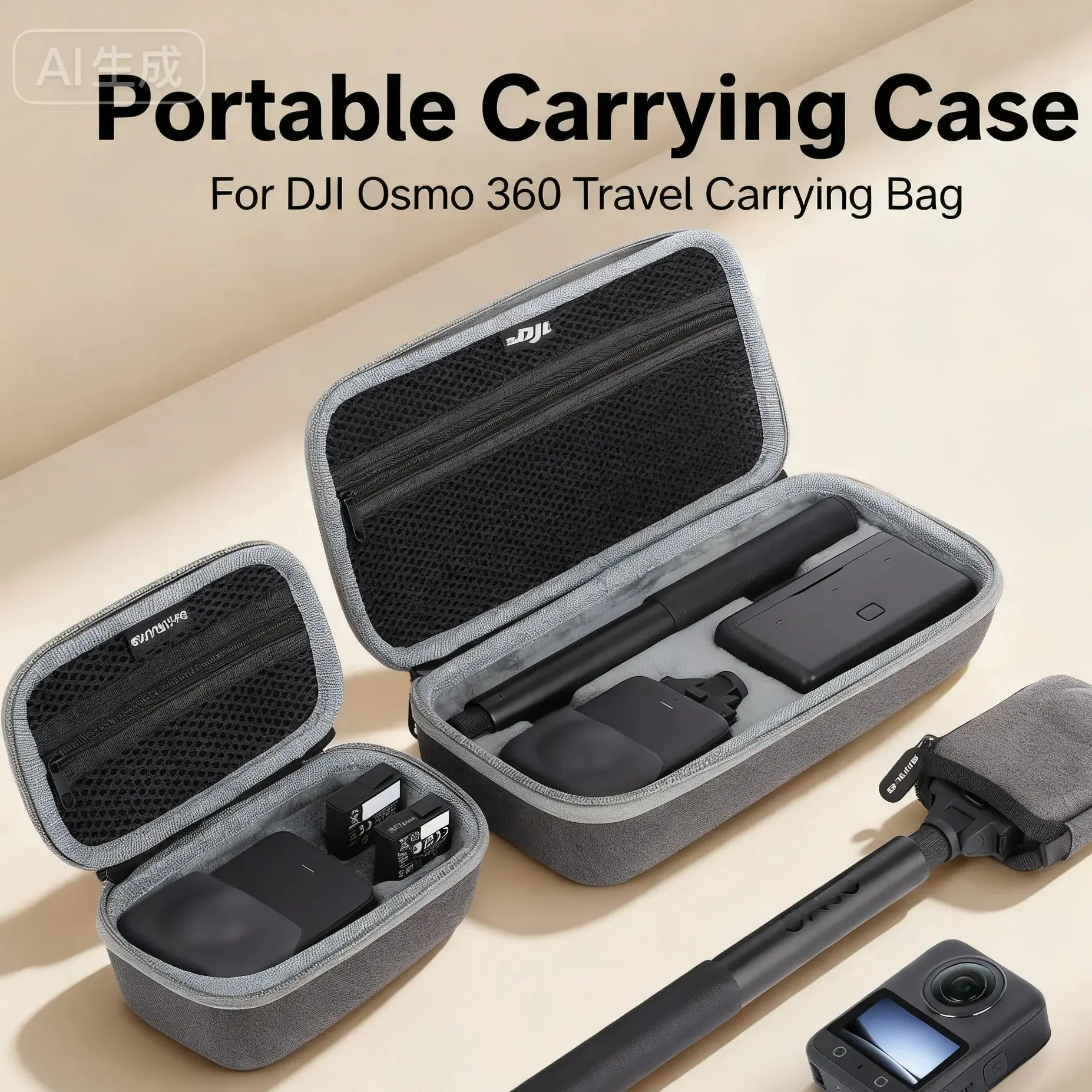 

Портативный чехол для переноски DJI Osmo 360, дорожная сумка с ремешком на руку, противоударная сумка для хранения аксессуаров для камеры DJI OSMO 360