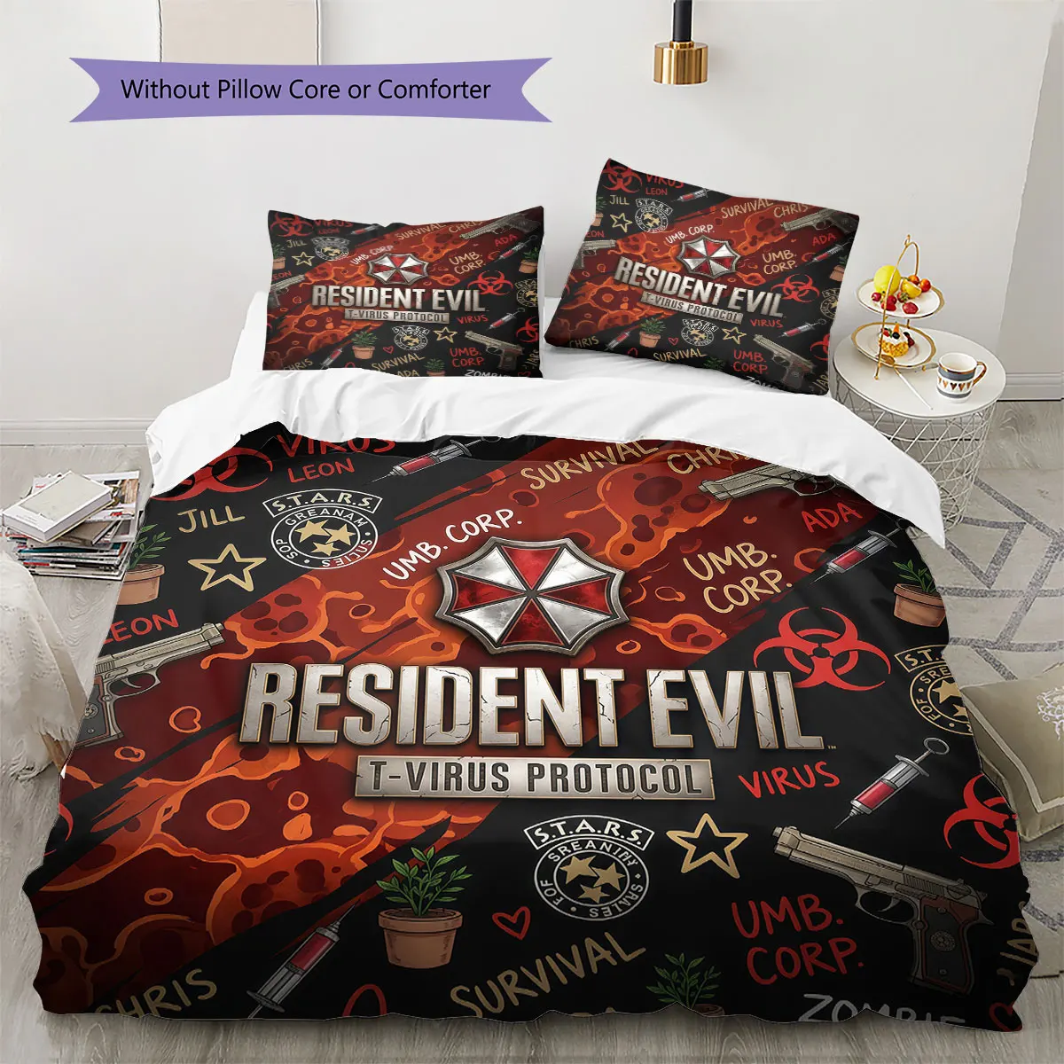 Resident Evil Comfor Duvet Cover Kid's Bedding Set,Extra Large Size Gifts Various Sizes Available -HE226