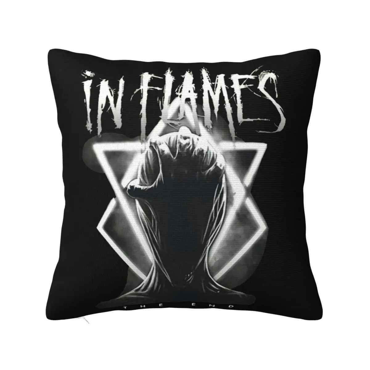 In Flames Think About The End Black Loose Cotton S For Men Cool Tops S 010050 Pillow Case