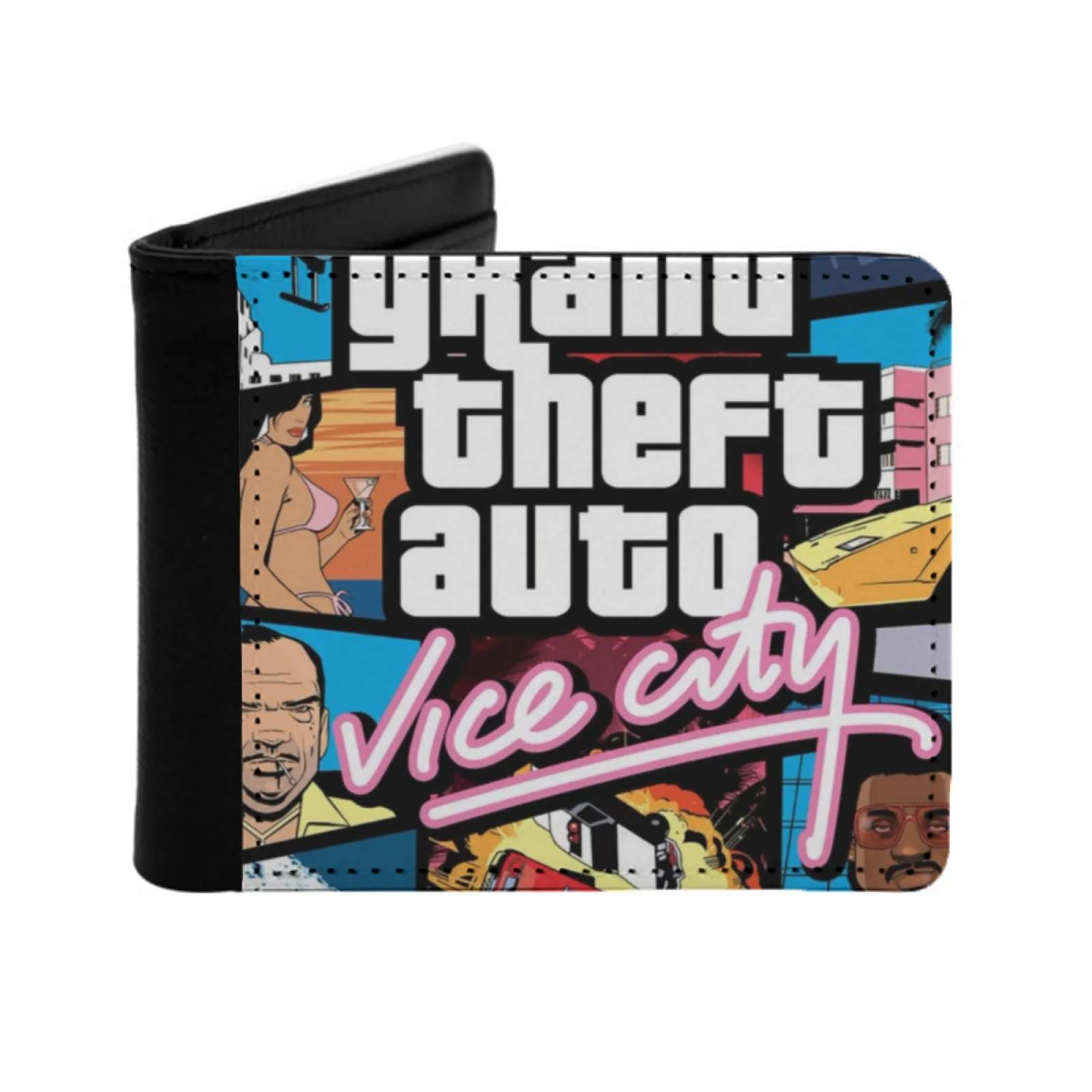 Grand Theft Auto Vice City Shirt Vice City Game Shirt Personalized Wallet For Men And Women Pu Leather Short Pocket Purse Grand