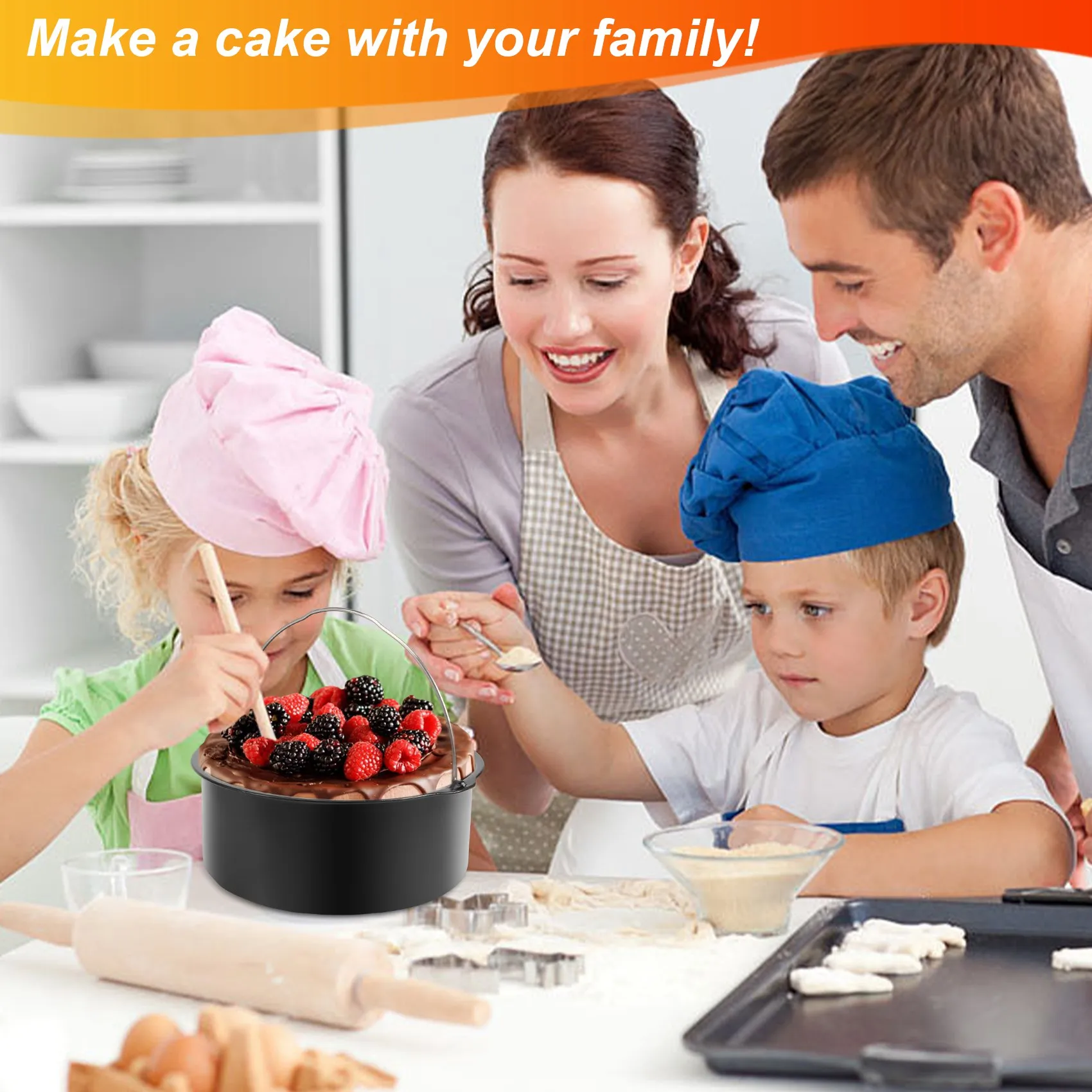 CLIM 7-набор скороварки, пароварки и фритюрницы, аксессуары для выпечки, совместимые с Foodi 5 и 6,5 и 8 Qt OP101, OP301, OP302