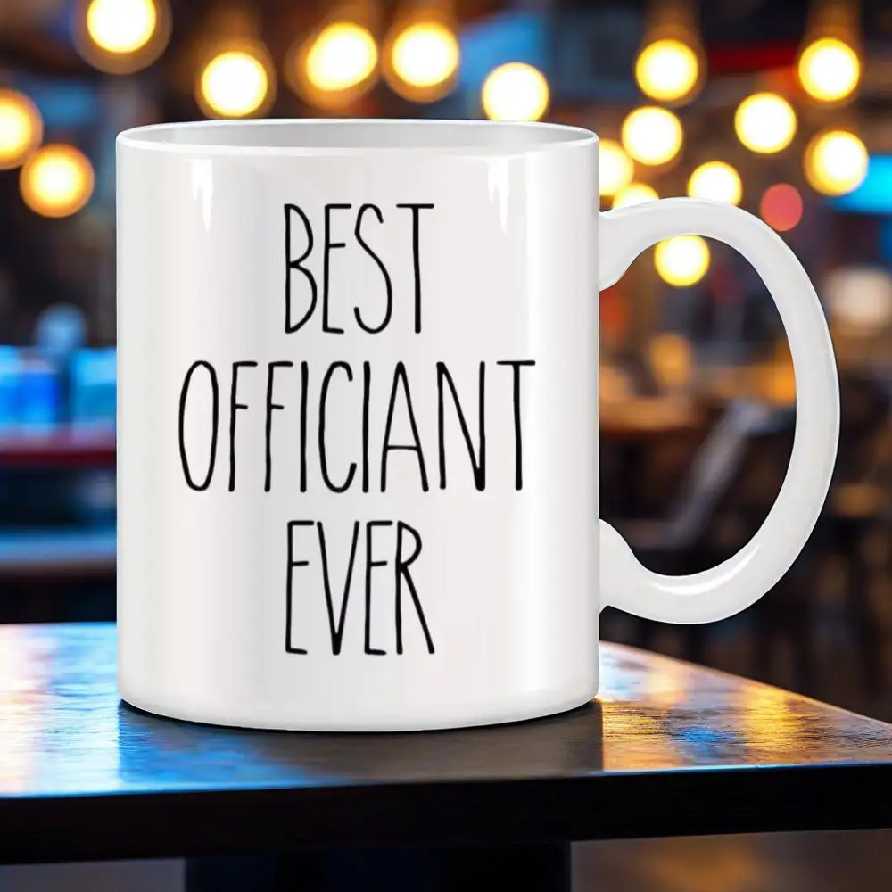 Original Beer Unique Ceramic Cup for Tea Cups and Mugs Best Officiant Ever Mug Drinkware Funny Cups of Coffee Personalized Gift