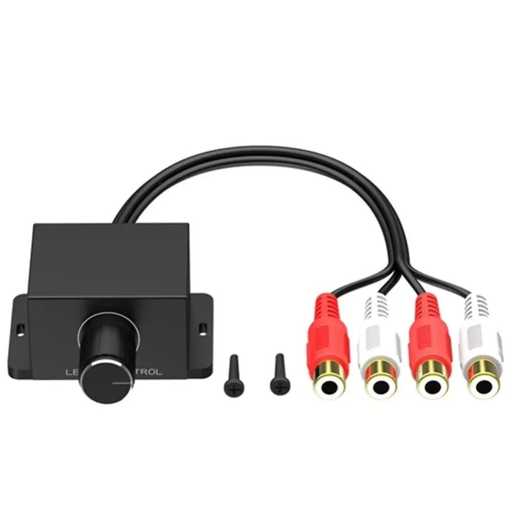 Remote Control Car Volume Control Knob Dual Channel RCA Female Bass Level Remote Knob Wired Male/Female