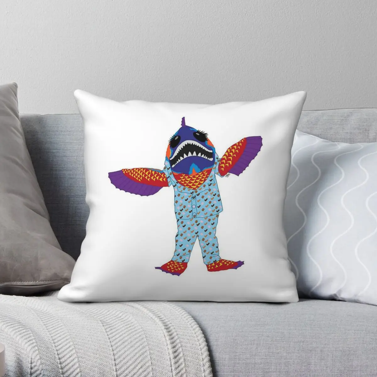 Masked Singer Piranha Danny Jones Square Pillowcase Polyester Linen Velvet Printed Zip Decor Bed Cushion Cover