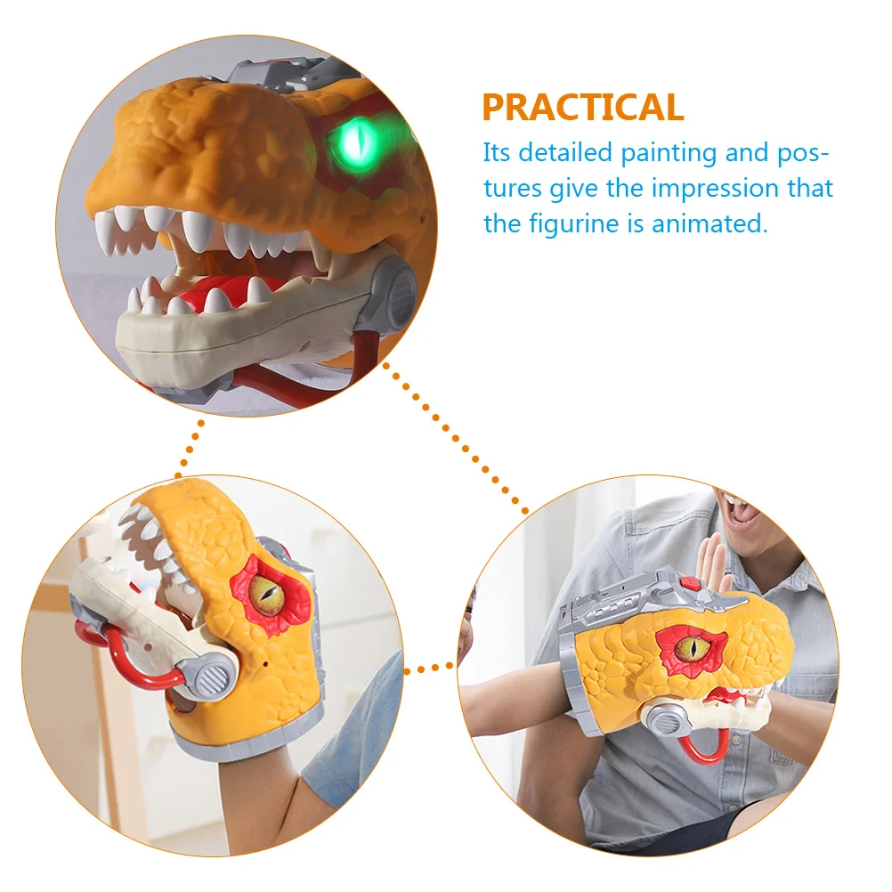 Marionnette à main de dinosaure éducative pour enfants, son léger, dessin animé, marionnette de dinosaure décorative réaliste pour enfants et adultes, fête