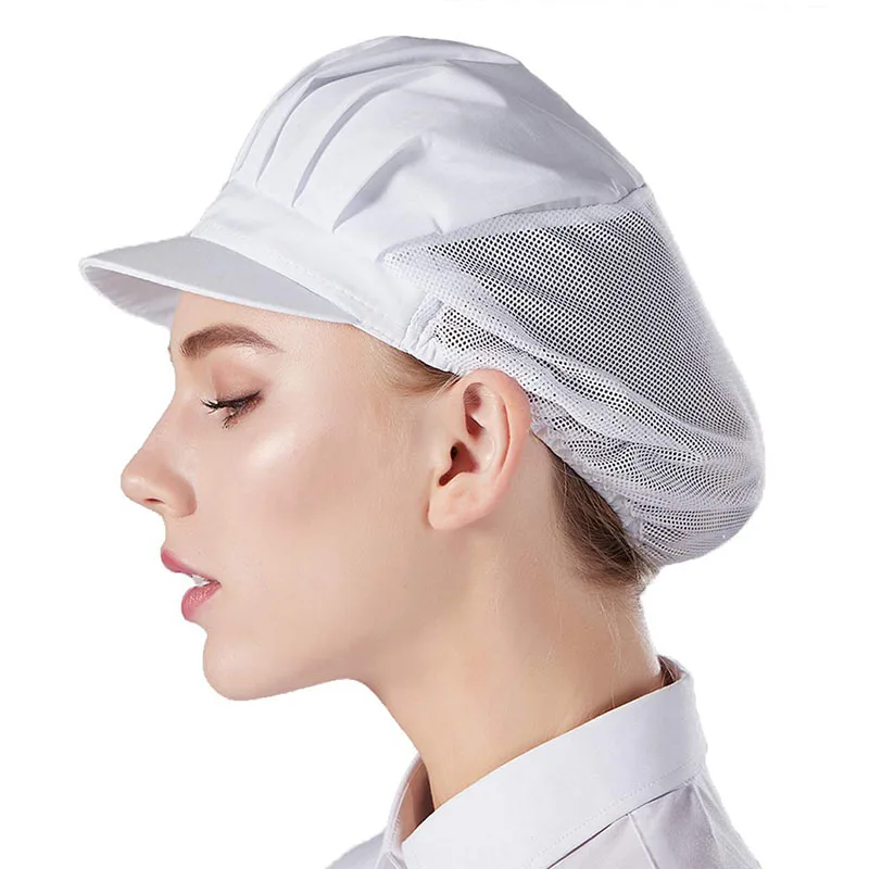 Breathable mesh Both Sexes Workshop Cap Hotel Restaurant Kitchen Cafe Bakery Work Hats Catering Industry Back Kitchen Chef Cap