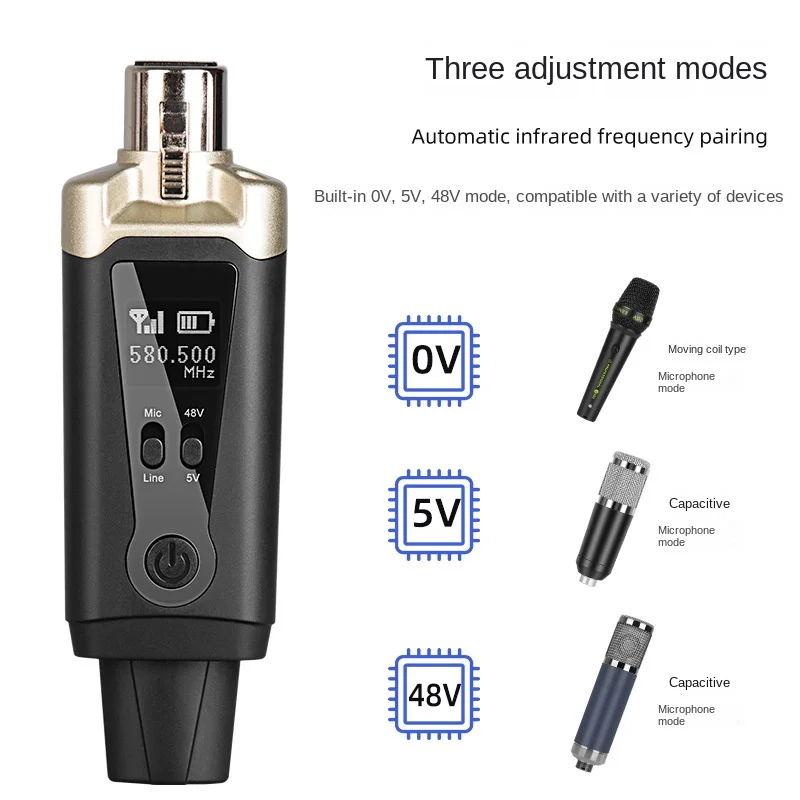 Imagem -05 - Transmissor Xlr sem Fio e Receptor para Microfone Dinâmico Áudio Transmissor e Receptor Senmi-m3s