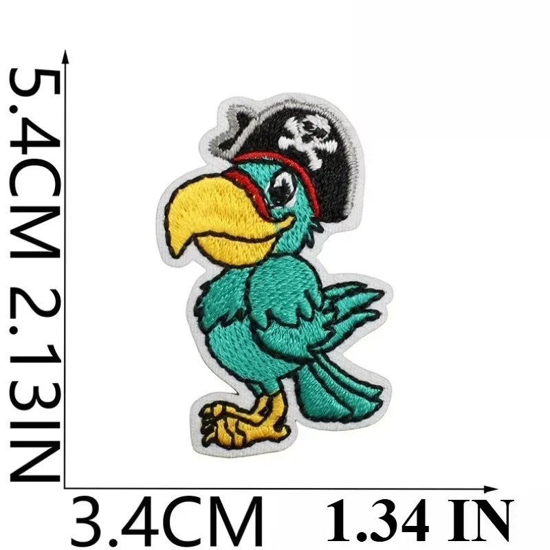 Pirate Ship Embroidery Cloth Sticker Children's Team Decoration Treasure Map Embroidery Label Cartoon Telescope Patch Sticker
