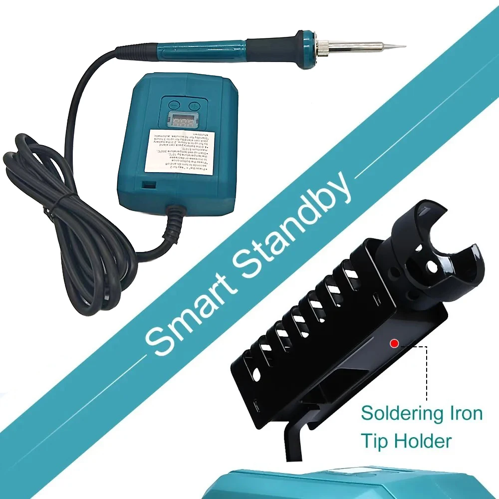 60W Portable Soldering Iron Set for Makita 18V BL1850 Battery Cordless Soldering Station Tool for Repairing Domestic Appliances