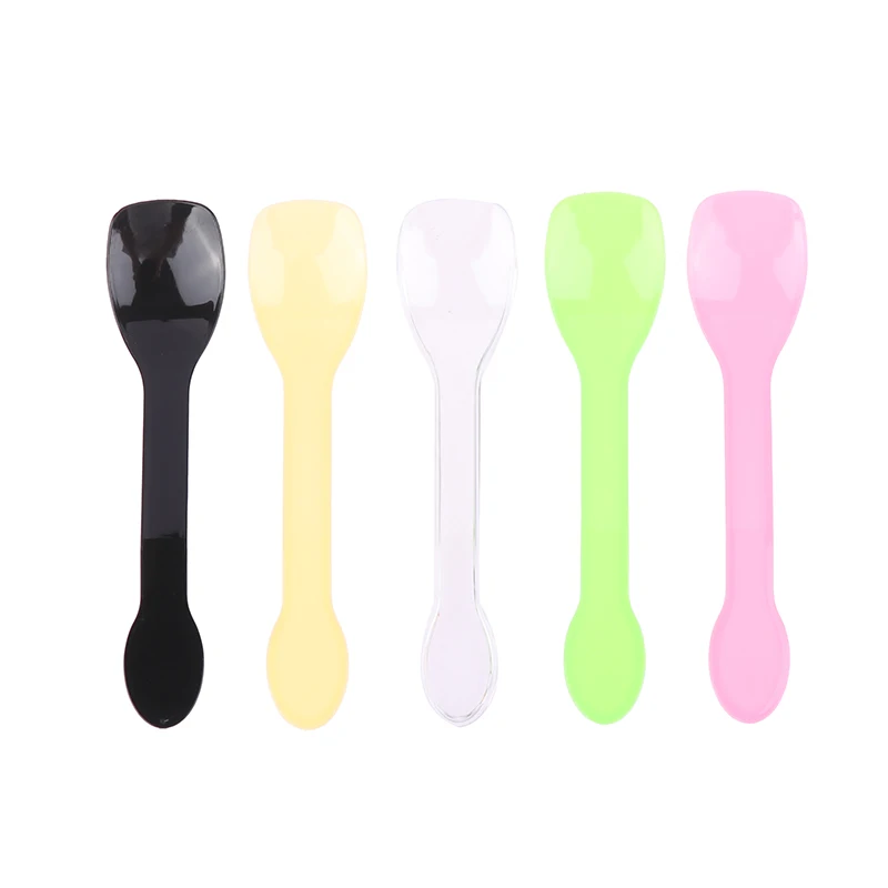 Mini cucharas de plástico de piezas, cubertería para gelatina, helado, postre, aperitivo, suministros para fiestas, 100