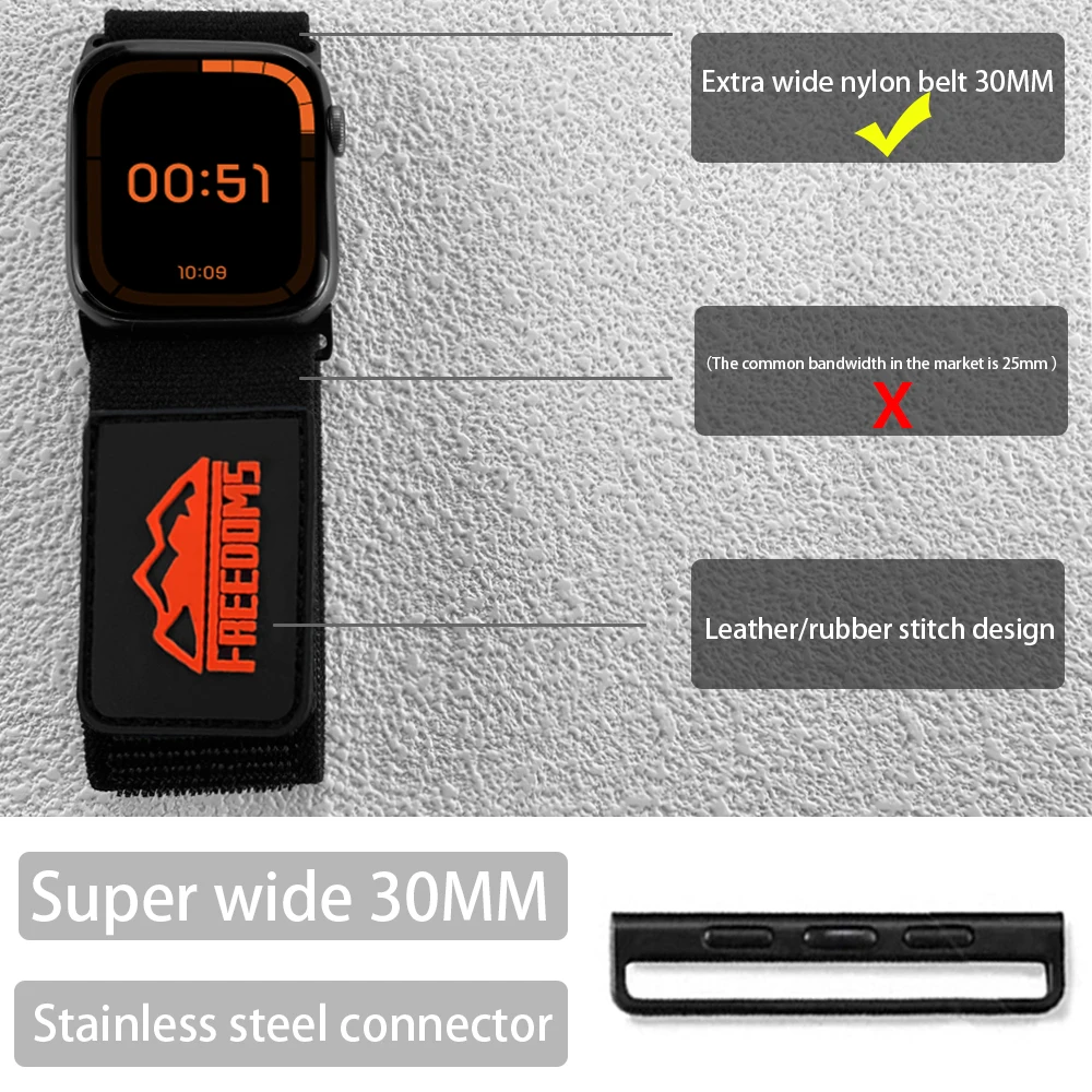 Trail Loop for Apple Watch Ultra 123 Watchband 49mm 44mm45mm Correa Bracelet IWatch Series 7 6 Se 8 9 10 46mm Straps Sport Band image 2