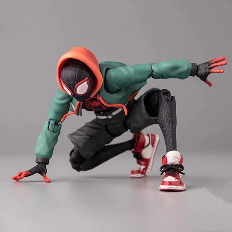 Marvel Comics Spider Man: Across The Spider Verse Miles Morales Shf Spider Man Action Figures Model Joint Kids Toy Figurine Gift