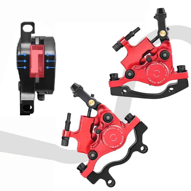 IIIPRO 2 Piston Brake Caliper Front Rear Mechanical Disc Brake Caliper Mountain Bike Cable Disc Brake Caliper Bicycle Mtb