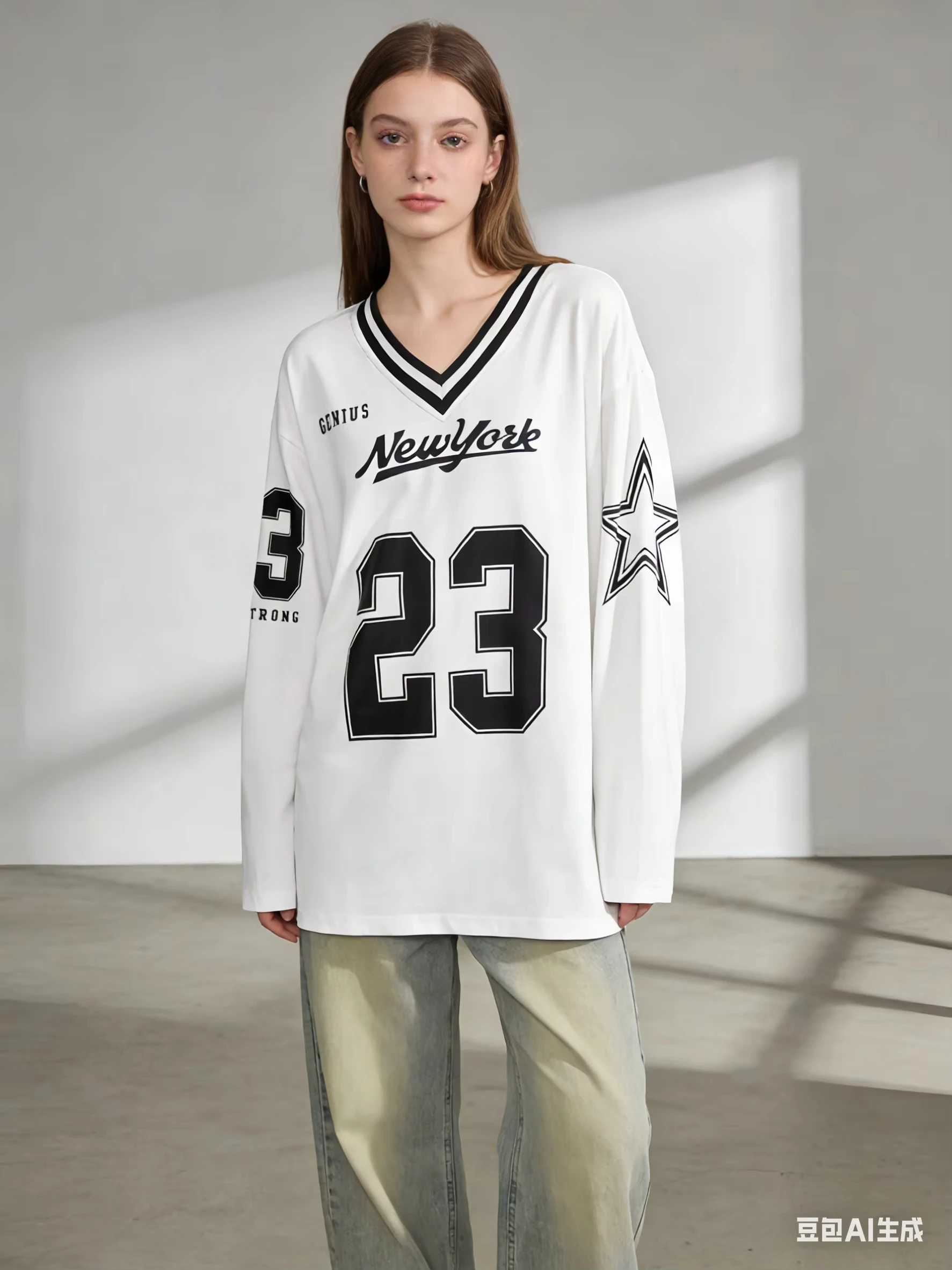 Summer New Los Angeles No.23 Letter Printed Women's Fashion Casual Shirt Street Hip Hop Cool Girl Top Y2K T-shirt