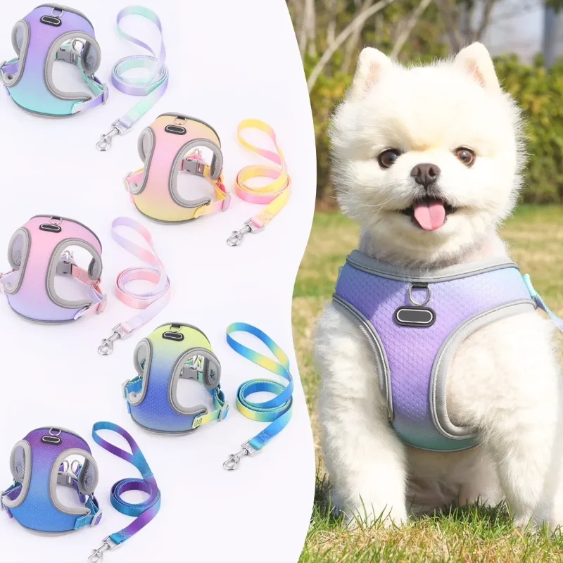 1pcs Pet Step-in Dog Harness, Adjustable Reflective Soft Dog Harness, Breathable Dog Vest Harness for Cats Puppy