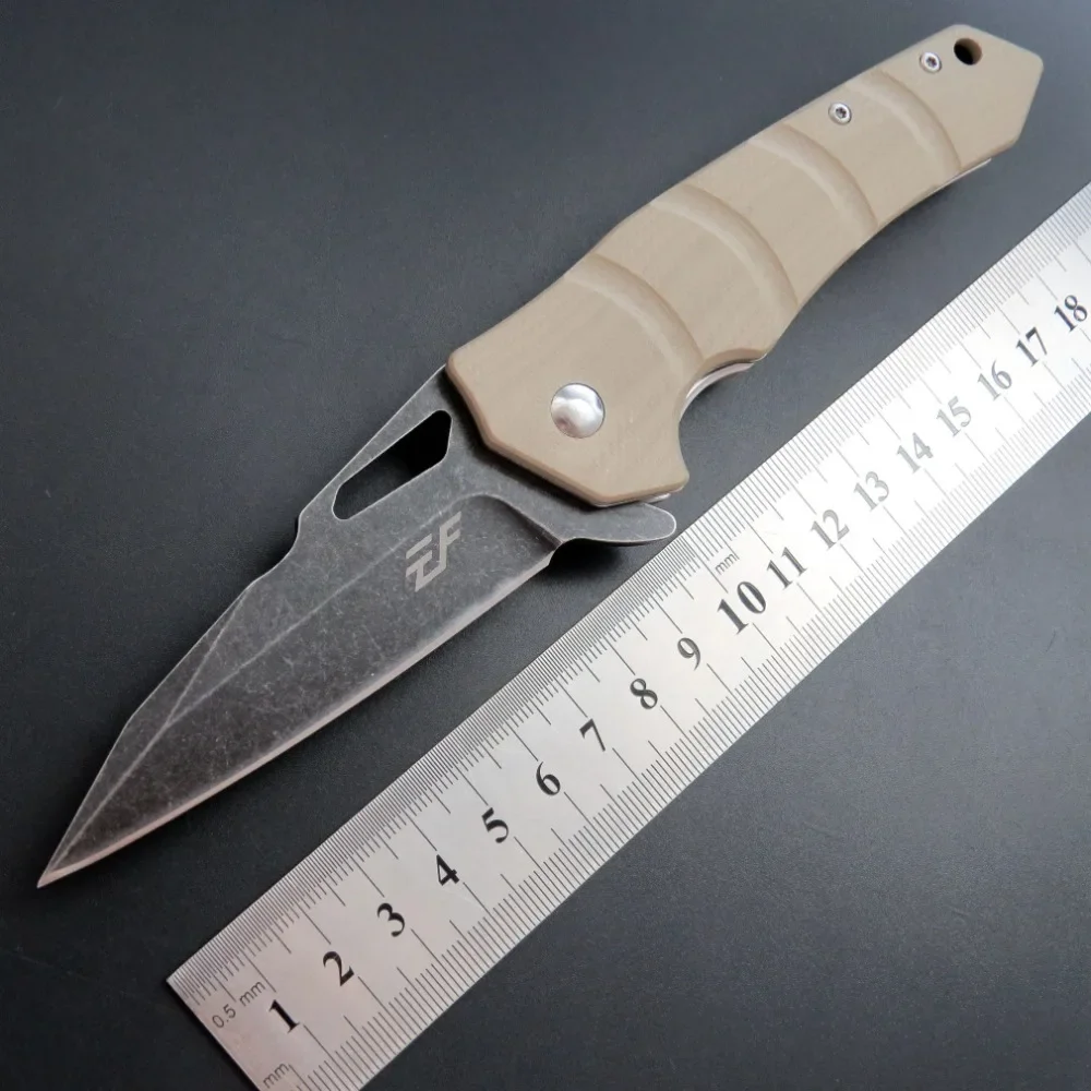 High Quality Eafengrow EF57 Pocket Folding Knife D2 Steel Blade G10 Handle Outdoor Hunting Camping Portable Jackknife Edc Tool