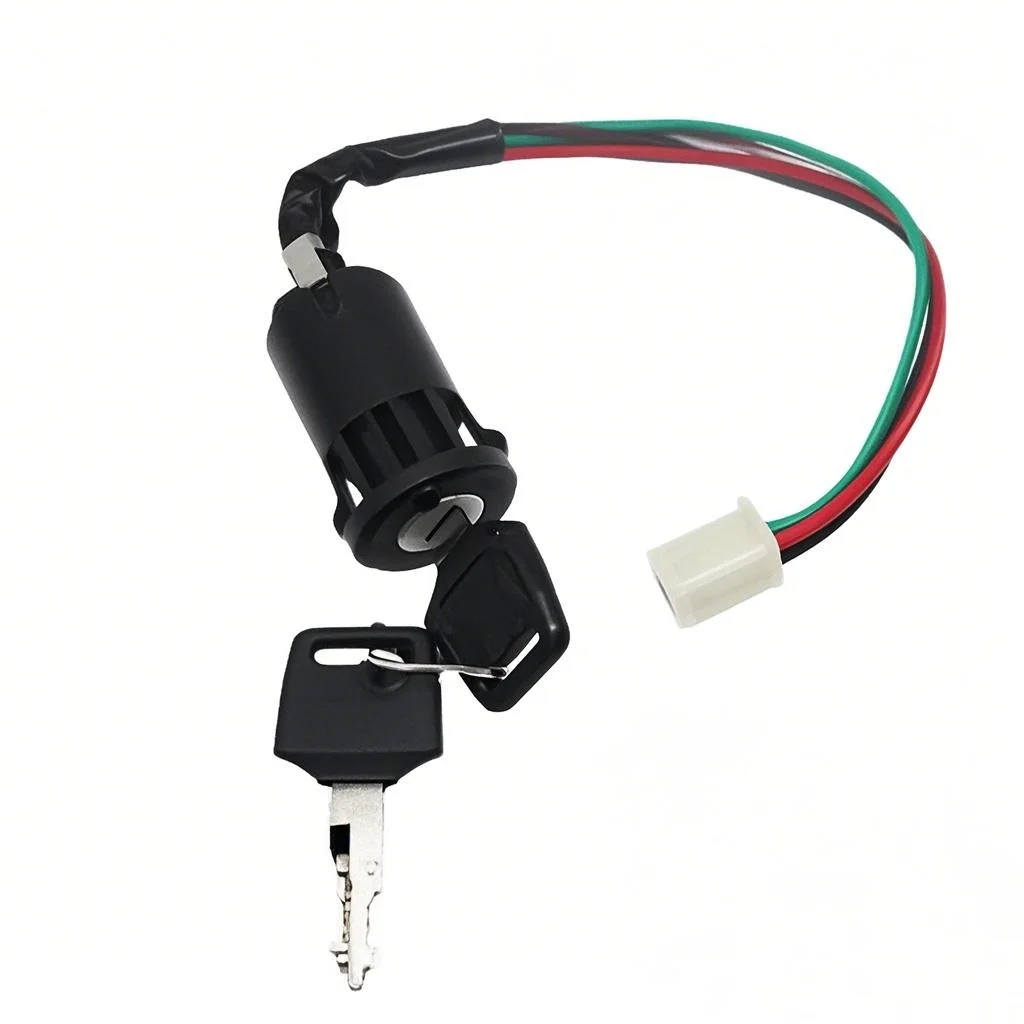 4 Wire Ignition Key Lock Switch For Off-Road Motorcycles 50 110 150 250cc Mini Quad ATV Dirt Bike, Hard Wiring