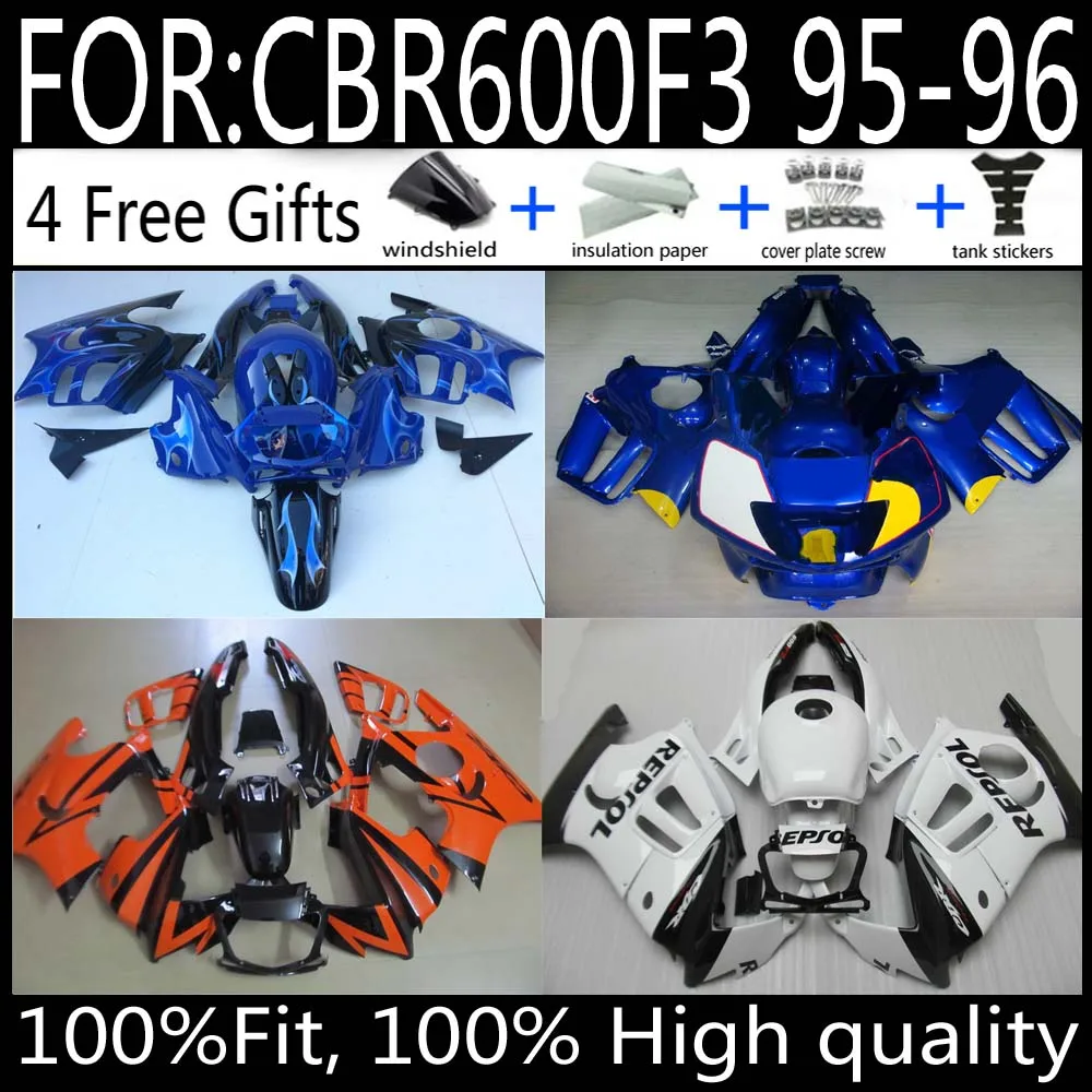 

Motorcycle Fairing Set Body Kit fit Plastic For CBR600 F3 1995 1996 95 96 Accessories Full Bodywork fairings kits Cowl