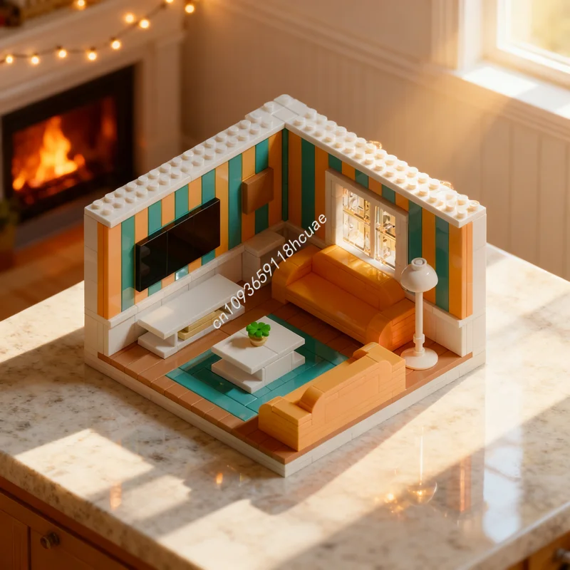 321pcs MOC Living Room Creator Model Building Blocks Construction Creative Christmas Gift Toys Education Idea Brick Kids