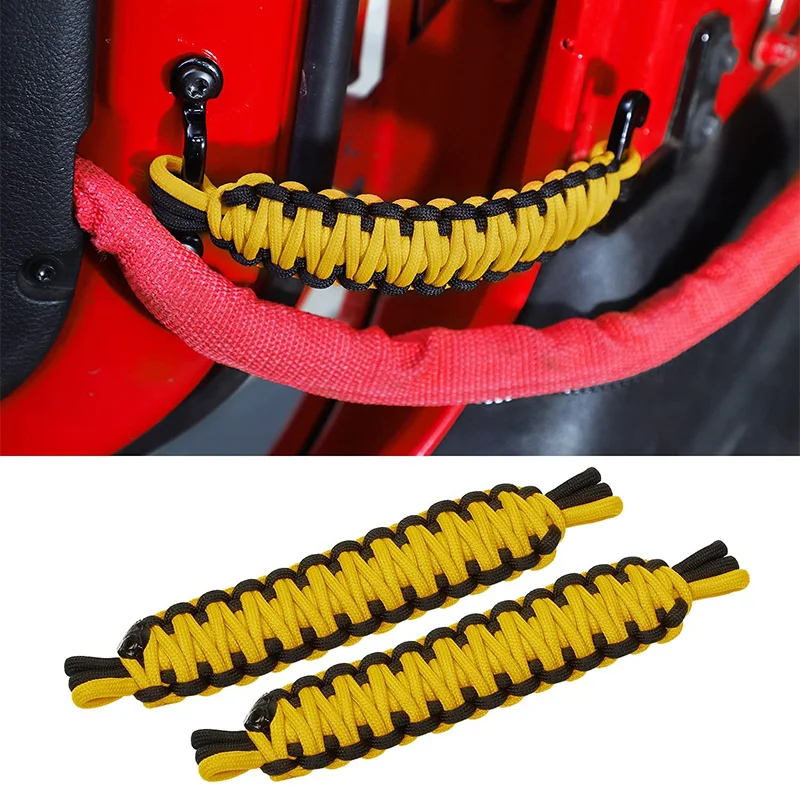 Car Limit Rope Adjustable Door Restriction Protection Belt for Jeep Wrangler CJ YJ TJ JK JKU 1997-2017 Replacement Check Straps