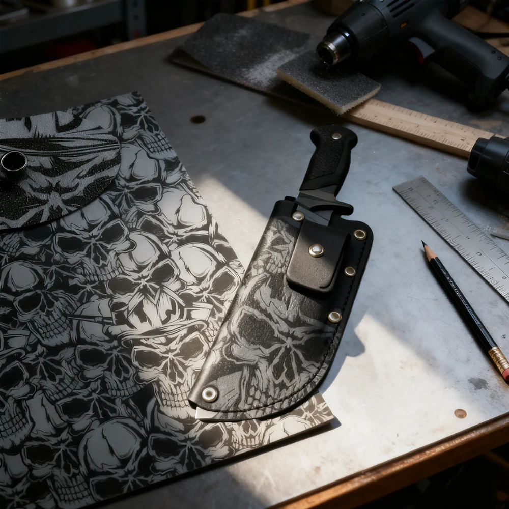 

3 Types Digital Camouflage Skeleton Pattern Kydex Board - Thermoplastic Sheet for DIY Knife Sheath Scabbard Craft Projects