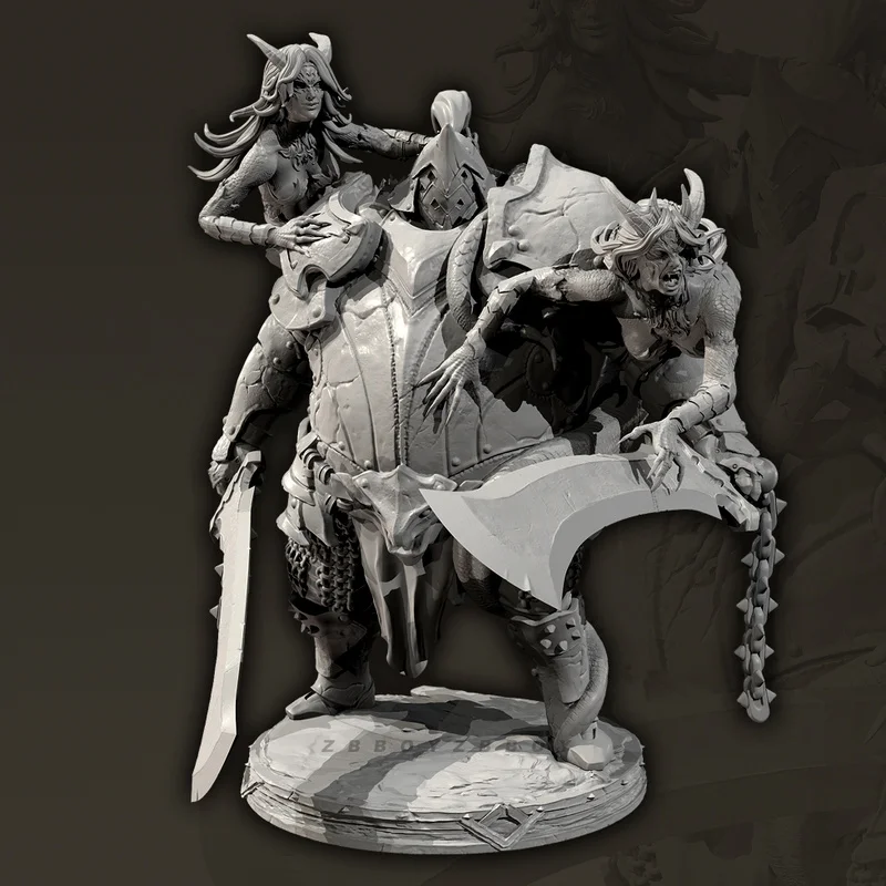 50mm 75mm Resin Model Figure Ice Cold Witch Gk Micro Miniature 3d Printed White Model Toy Unassembled And Unpainted Kit