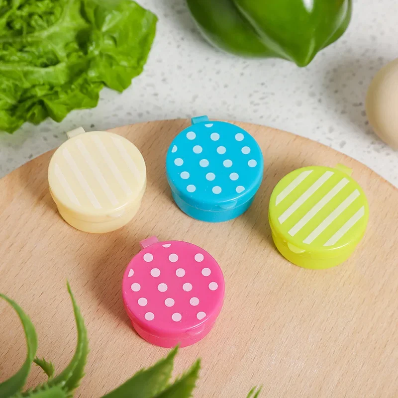 4Pcs Mini Lunch Box Accessories Portable Travel-Sized Seasoning Container Cute Pattern Tomato Honey Condiment Container For Kids