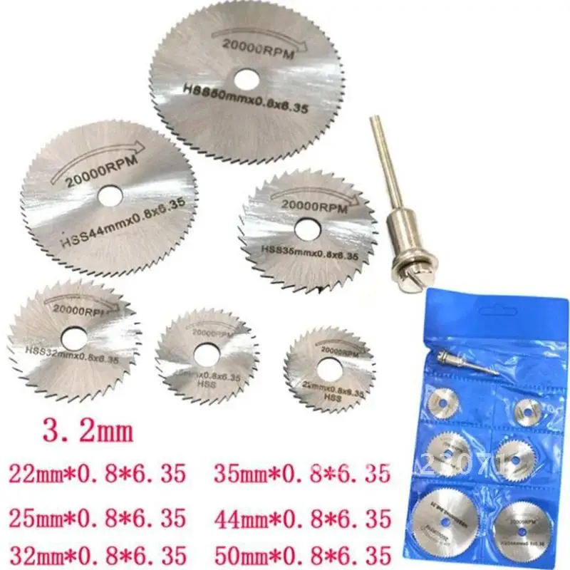 Aço de alta velocidade Mini Saw Blades com Mandris, Dremel Fordom Rotary Tool, 1, 8 "Shank, Drill Warehouse