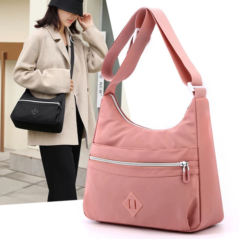 7 color Cloth Crossbody Ladies Casual Shoulder Bag Nylon Waterproof Handbag Daily or Women Shopping Travel Messengerbag