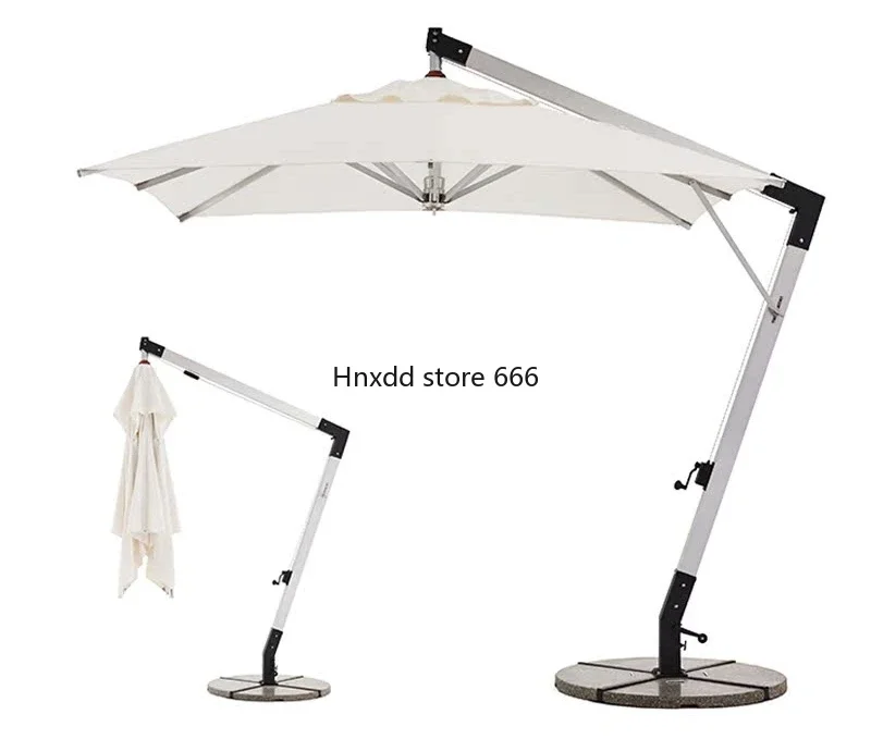 

Garden Roman Terrace Aluminum Alloy Stand Umbrella Luxury Hand Crank Sun Umbrella