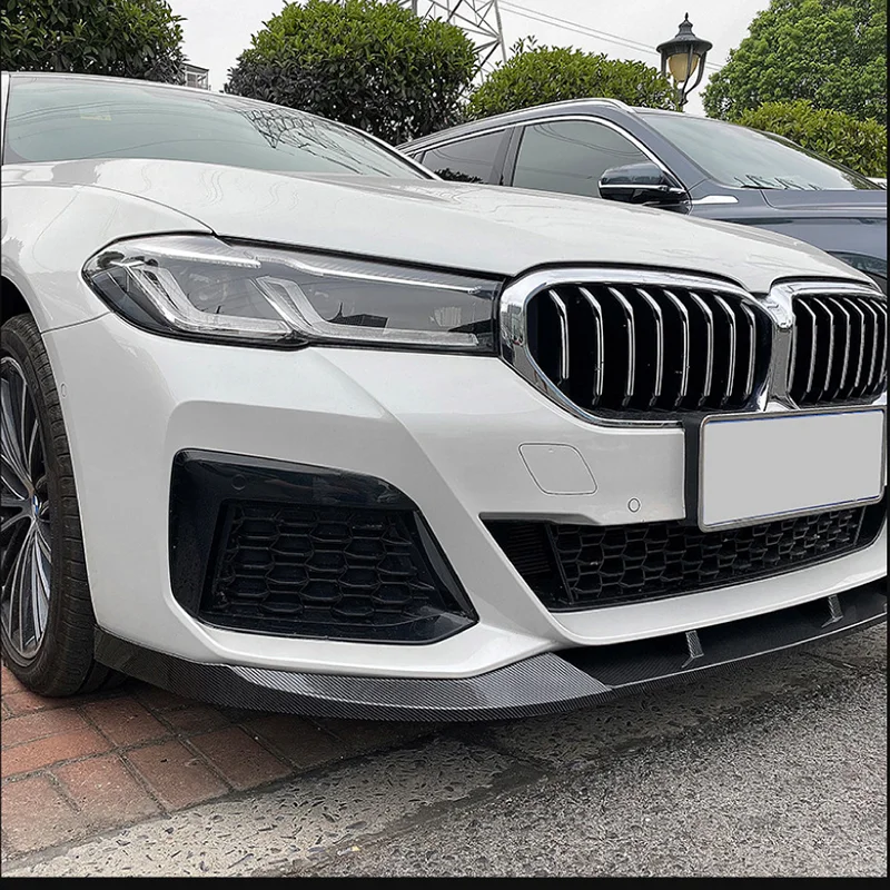 Glossy Black Front Splitter Kit For 2021-2023 BMW G30 530i 540i M550i M Sport Performance Bumper Lip Splitter