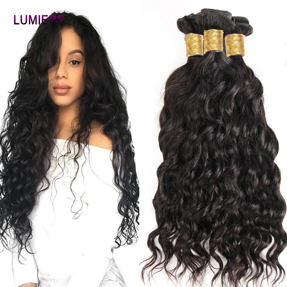 Indian Natural Wave Hair 1/3/4 Bundles Deal 100% Virgin Raw Human Hair Weave Extension Double Wefts Can Be Colored Dyed 8-40Inch