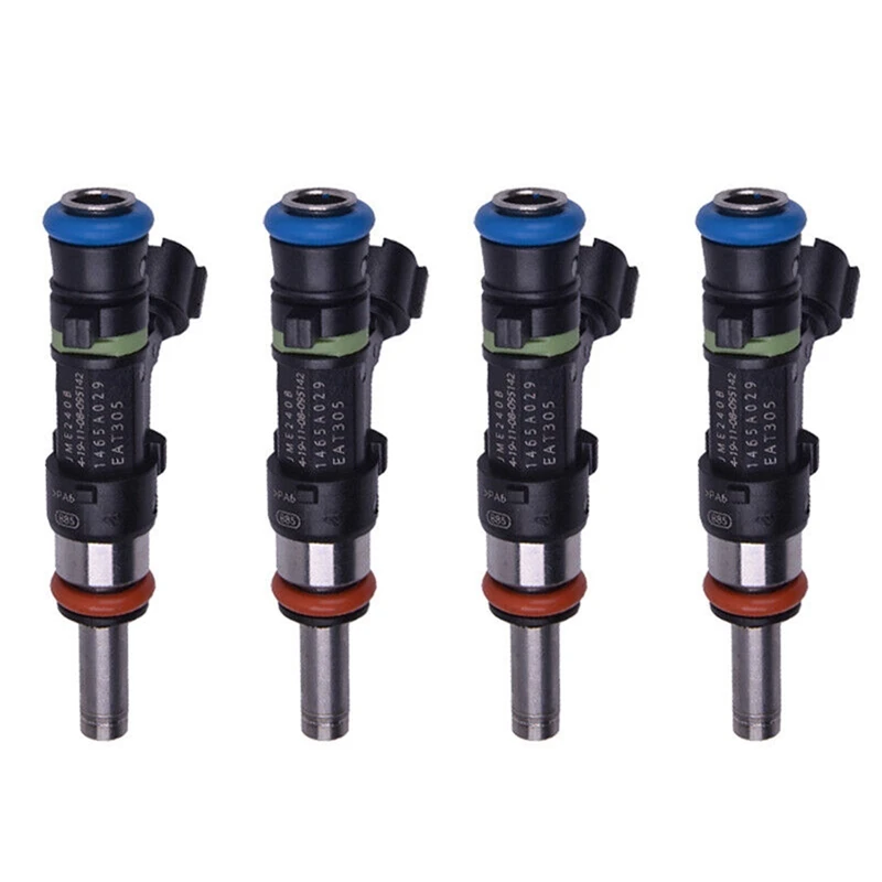 4PCS Fuel Injector Fuel Injector Black 1465A029 EAT305 For Mitsubishi Lancer 2.0L L4 08-10