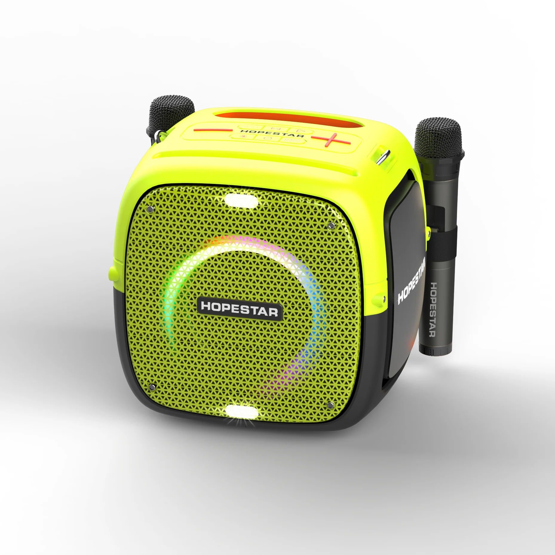 HOPE STAR PARTYONE 80W Karaoke Machine for Adults Kids, Portable Speaker 2 Wireless Microphones for Outdoor Singing Home Parties